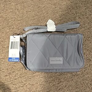 Vera Bradley Silver Quilted Crossbody Bag